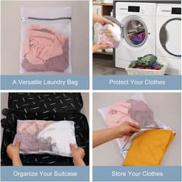 Mesh waszak 5-pack - Draagbare honingraatwaszak met ophanglus - Speciale waszak voor ondergoed, bh's, sokken, babykleding, maskers — thumbnail 4