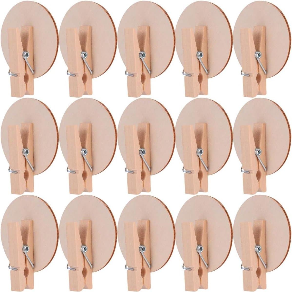 24 delige houten clips set voor knutselen en decoratie - Fotoclips van hout voor huis- en kantoordecoratie — afbeelding 1