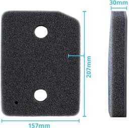 Filter voor Miele 9164761 droger warmtepompdroger, fijn - grof, 207 x 157 x 30 mm, sponsfilter, filtermat, condensdroger, pluisfilter, schuimfilter spons (1 stuks) — thumbnail 2
