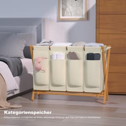 Equivera Wasmand 4 Vakken - Wasmand - Wassorteerder - Wasbox — thumbnail 5