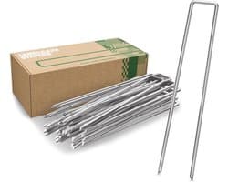 Anti-Roest Grondankers voor Harde Grond - 50 Stuks, 200 mm Lang, 25 mm Breed, Ø 3.8 mm