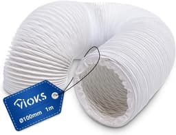 Flexibele Afvoerslang voor Drogerwasmachine of Airconditioning, 1 Meter, Wit — thumbnail 1