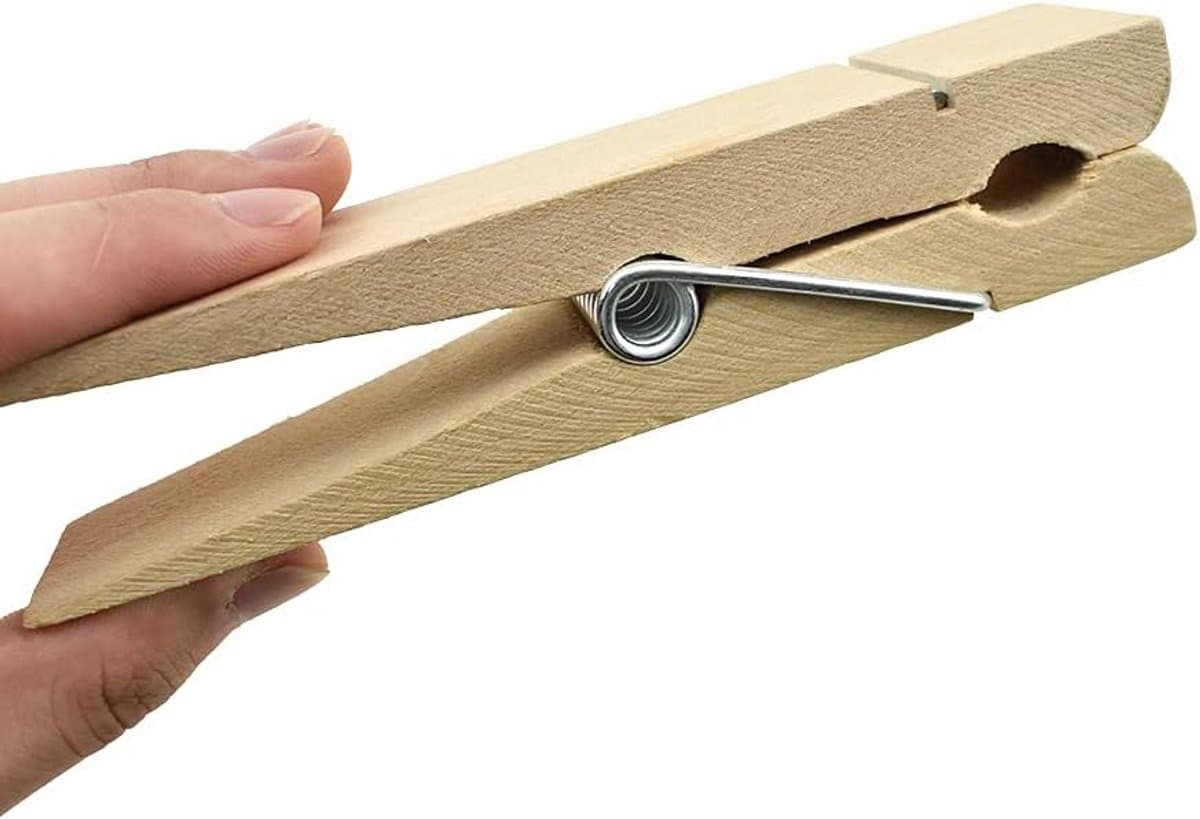 Extra Grote Houten Wasknijpers - Stevig & Windbestendig - 6 Inch - 3 Stuks — afbeelding 1