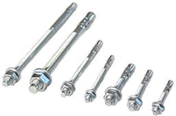 Zware anker bouten 5 stuks M8 80 mm verzinkt bevestigingsmateriaal voor beton en natuursteen — thumbnail 2
