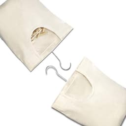 Wasknijperzakken 2 stuks - Hangende opbergtas voor wasknijpers in beige (27 x 32 cm) — thumbnail 2