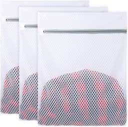 Waszakken - Wasnetten - Bescherm je Wasgoed en Wasmachine - Packing Cubes - Travel Organizer - 3 stuks - voor Wasgoed (Sokken, Lingerie & T-Shirts) - Wit — thumbnail 2