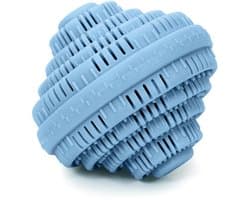 Home Deco Factory Wasmachinebol - met keramische kralen - D10 cm - blauw - wassen zonder wasmiddel