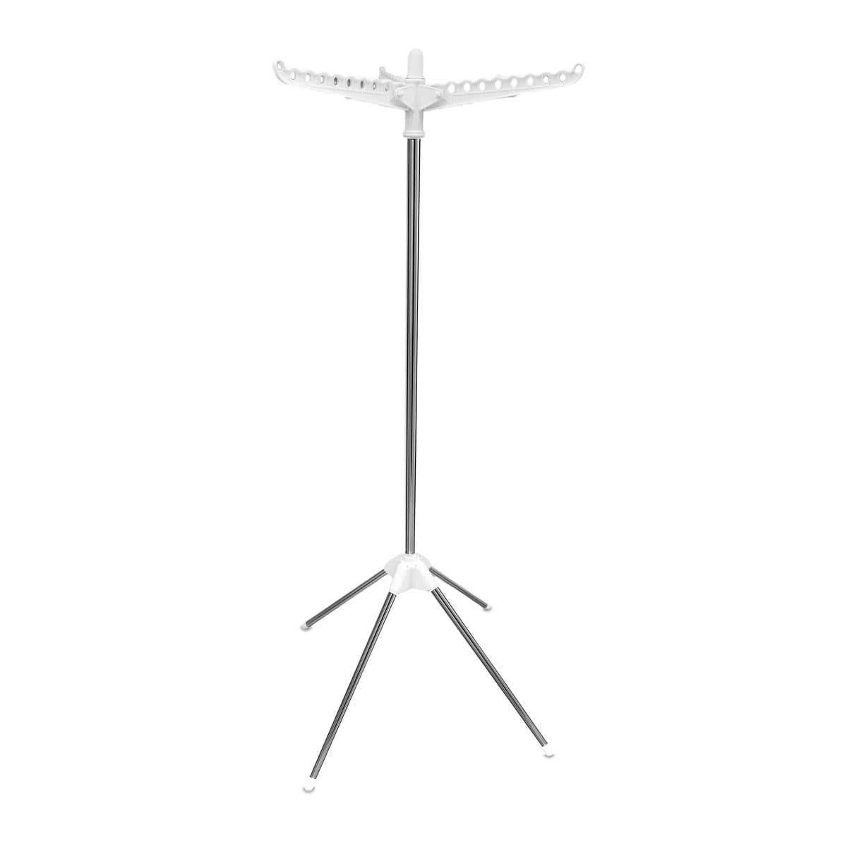 Droogrek - voor 27 kledinghangers - inklapbaar - wit-zilver — afbeelding 1
