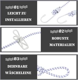 Campingwaslijn draagbaar 1,8m - UittrekbaarDailyGoods — thumbnail 5