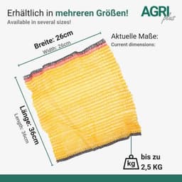 Aardappelzakken zonder trekkoord - Grofmazige Ritselzakken 26 x 36 cm voor Fruit, Groenten en Noten — thumbnail 2