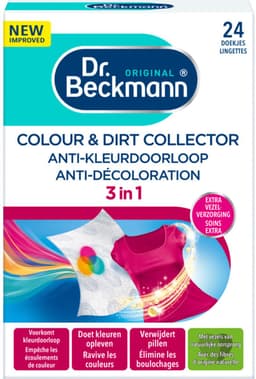 3 x Dr. Beckmann Anti-Kleur Doorloopdoekjes 24 stuks per verpakking - Grootverpakking - Kleurbescherming Was - Kleurdoorloop - Wasdoekjes - Kleuropvang - Wasmiddel — thumbnail 2