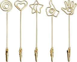 Set van 5 Metalen Clips voor Foto's, Notities en Tafeldecoratie — thumbnail 1