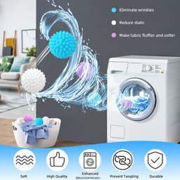 VHV - Wasbollen voor wasmachine-Drogerballen-Drogerballen voor wasdroger-voor het reinigen van kleding thuis, herbruikbaar — thumbnail 4