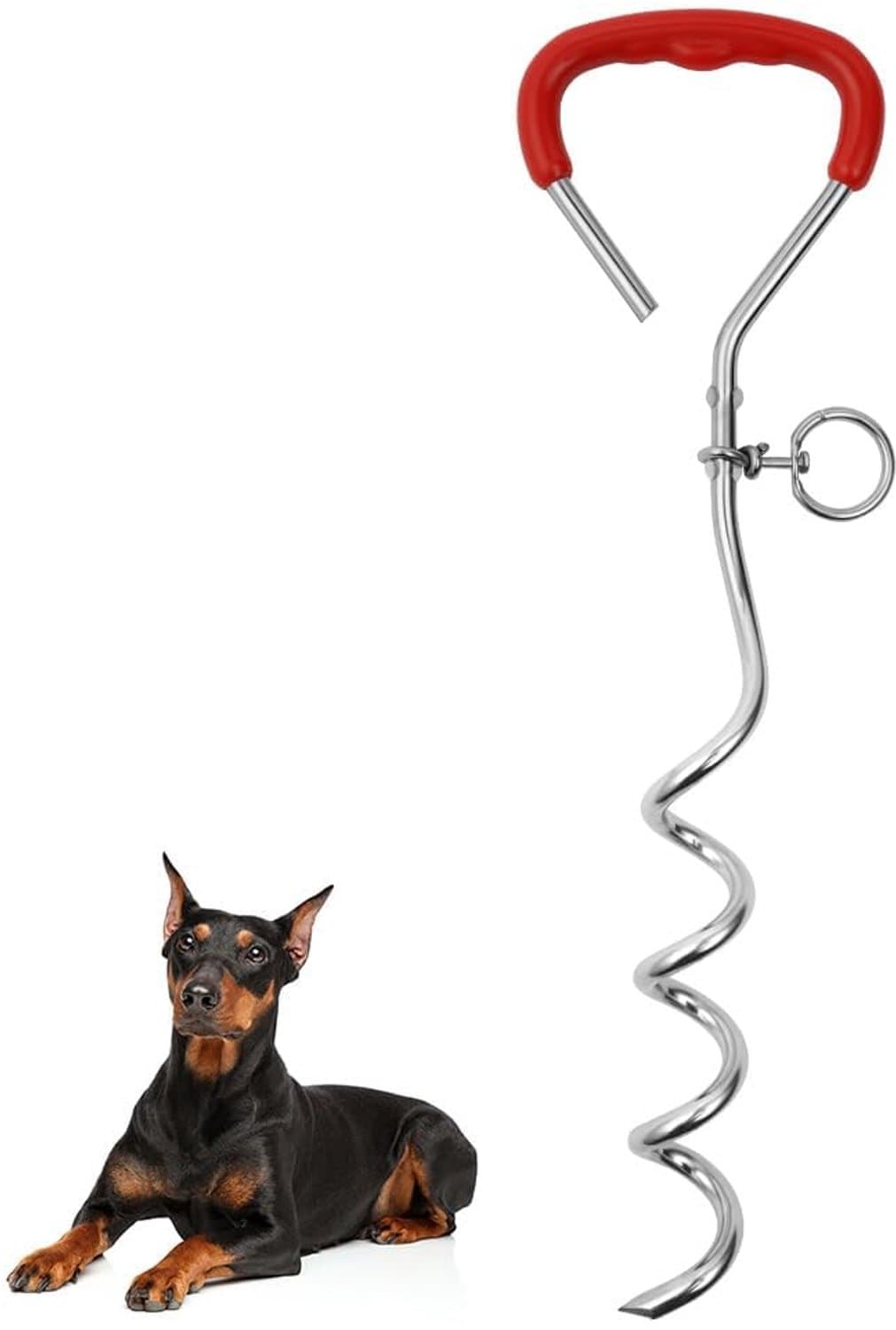 Grondanker voor honden, aanlegpblok, geen lijn, grote honden, aanlegpblokken voor honden, sleeplijn, aanlegpblok, outdoor, camping, tuinlijn voor kleine tot middelgrote hond, grondanker, groot — afbeelding 1