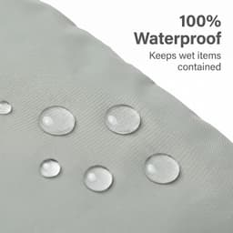 Set van 2 natte zakken, wetbag, zwemspullen, tas voor natte badspullen, dry bag, kleuterschool, waszak, grijs — thumbnail 2