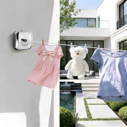 Retractable clothesline 9,5 cm - roestvrij staal 304 - ruimtebesparend - ideaal voor binnen en buiten - ShopVlot — thumbnail 4