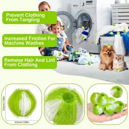 VHV - Wasmachine Dierenhaar Verwijderaar - 12 Stuks - Schrobbal - Herbruikbare - Wasmachine - Haarvanger voor de Wasmachine — thumbnail 4
