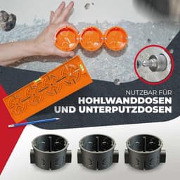 Electrical installation, drywall drill template with 30 cm and Spirit level for pedestals/sinks - ShopVlot — thumbnail 2