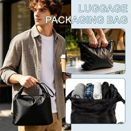 Waszak voor reizen, waterdichte vuilwaszak van 70D nylon voor kleding, kamperen en zwemmen, 34 x 51 cm, ideaal voor verhuizing en vakantie — thumbnail 3