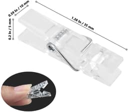 Dailygoods- Mini Wasknijpers 300 Stuks - Transparant - Kunststof - Kleine Knijpers - Duurzaam - Metalen Veer - Ideaal voor Knutselen — thumbnail 3