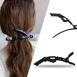 10 Stks Krokodil Clips - Professionele Sectie Clips Styling Klem Met Antislip Grip en Brede Tanden Voor Haar — thumbnail 3