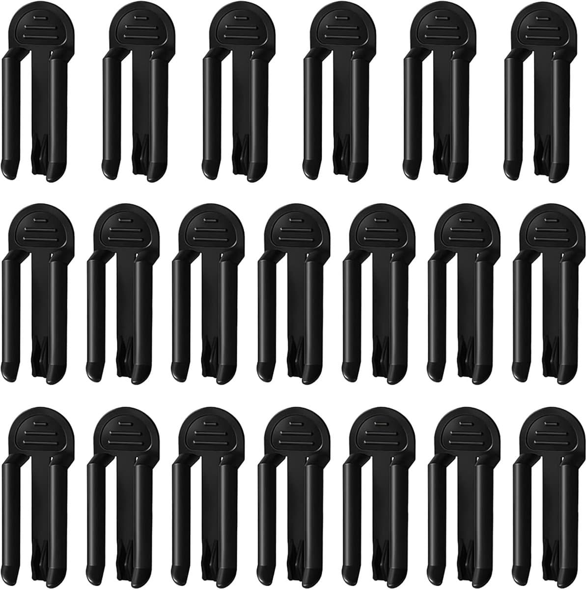 Afvalzak Clips - Vuilniszak Houders - Afval Sorteren - Tripod Ontwerp - 20 Stuks - Zwart — afbeelding 1