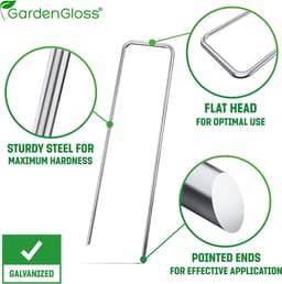 SnelShoppen - Ground Anchors/Pegs Anti-Rust - 100 Stuks - RVS & Gegalvaniseerde Grondankers voor Fixatie - 150mm 25mm Ø2.8mm - Grondpinnen/Grondhaken — thumbnail 5