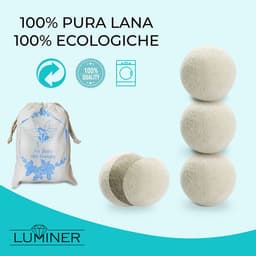 SnelShoppen - Wol ballen voor wasdroger, 6 kreukvrije wasdrogerballen met etherische theeboomolie, geurdispenser voor frisse was, wollen droogballen, — thumbnail 2