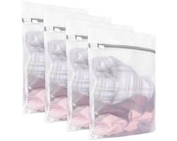 Wasnet Klein - 4 Stuks - Waszak voor Fijne Was - Waszak met Ritssluiting - Wasnet voor Beha/Sokken - Polyester Zonder Pilling