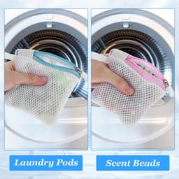 Dailygoods - Tyqour 6 stuks 10,9 x 10,9 cm mini-waszakken van netstof voor gevoelige was met ritssluiting voor thuis en op reis — thumbnail 4