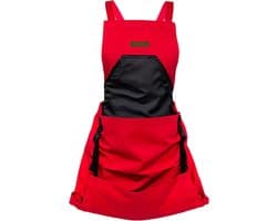 Oogstschort - Plukschort Tuin - Fruit Verzamelen - Snelsluiting Grote Zak - 60 x 50 cm - Rood