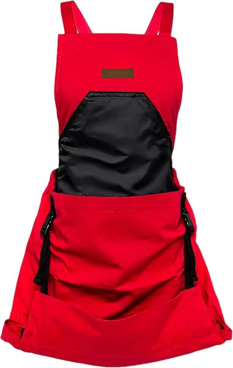 Oogstschort - Plukschort Tuin - Fruit Verzamelen - Snelsluiting Grote Zak - 60 x 50 cm - Rood — afbeelding 1