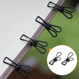 Dailygoods - 50 stuks metalen draadklemmen, multifunctionele stalen draadklemmen, 32 mm mini-pinnen voor kleding, rekeningen, papier, kantoorbenodigdheden, keuken, kamperen (zwart) — thumbnail 3