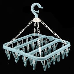 Dailygoods- Washanger Winddicht - Opvouwbaar Droogrek - 32 Clips met Antisliptanden - Lichtgewicht Hanger - Geschikt voor Camping - Ruimtebesparend Ontwerp - Waslijn — thumbnail 5
