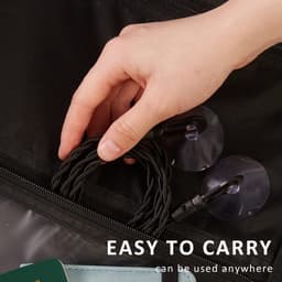 Dailygoods- Reiswaslijn Uittrekbaar 1,2 m - 2,8 m Rekbaar - 4 Roestvrijstalen Clips - Draagbaar - Reisaccessoires - Geschikt voor Outdoor Camping - Waslijn — thumbnail 5