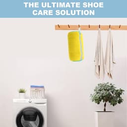 SnelShoppen - Schoenwaszak Geel - Herbruikbare Waszak voor Schoenen met 360° Reiniging - Zipper en Bescherming voor de Wasmachine — thumbnail 5