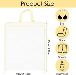 SnelShoppen - Set van 2 Kleine Wasmachine Hangnetten in Mesh voor Delicate Kleding, Lingerie en Sokken met Rits, 33 x 29 cm - Ruimtebesparend en Organ — thumbnail 5