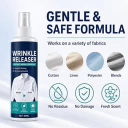 Antikreukelspray voor Kleding - 100ml - Snelwerkend en Antistatisch - Voor Reizen en Thuis — thumbnail 3