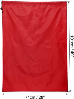 Extra grote en duurzame waszak met trekkoord voor universiteitsslaapzaal, camping, reizen - Rood 71 x 101 cm — thumbnail 2