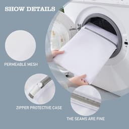 Thijox - Set van 10 Waszakken voor Wasmachine, Robuuste Netstof Wasnetten met Ritssluiting voor Blouses, Beha's, Ondergoed, Kousen, Lingerie en Babykl — thumbnail 2