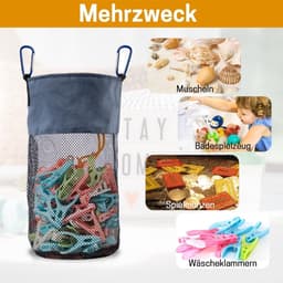 Wasknijperzak - Nylon - Hangend Mesh Design - Sneldrogend - Voor Wasknijpers en Kleine Voorwerpen — thumbnail 5