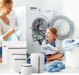 Set van 6 Herbruikbare Wasnetten met Rits voor de Wasmachine, Duurzame Mesh Tassen voor Kleding, Ondergoed en Sokken — thumbnail 3