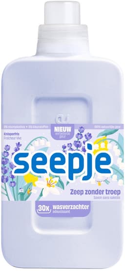 Seepje Wasverzachter Knisperfris - 180 wasbeurten - 6 x 750ML - Voordeelverpakking — thumbnail 2
