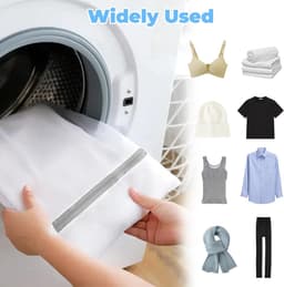 Wasnet voor Wasmachine - Polyester - Verstevigd Ontwerp - Verborgen Ritssluiting - Voor Fijne Was — thumbnail 3