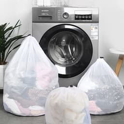 Wasnetten voor Wasmachine, Herbruikbaar Wasnet met Trekkoord Fijne Mesh Waszakken Waszak Wasmachine voor Beha Ondergoed Sokken Blouse — thumbnail 3