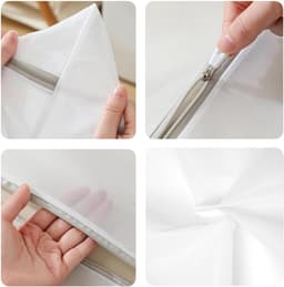 Waszak 2 x wasnetten 30 x 25 cm - fijnmazig - met rits - beschermt delicate kleding - SnelShoppen — thumbnail 5