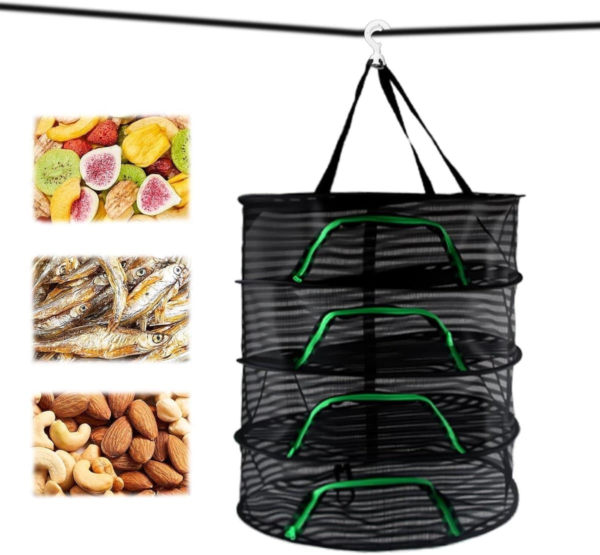 Droognet Kruiden - Kruidendroger Net - Planten Drogen - Ademend Mesh - 40x40x40 cm - Zwart — afbeelding 1