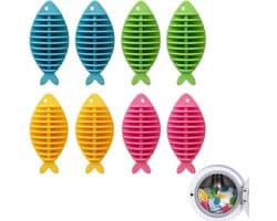 Set van 8 wasballen - herbruikbare droogballen - tegen pluisjes en dierenharen - voor schone kleding - ShopVlot