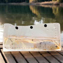 Vistransportcontainer - Vis weegzak Levende vis zak - Vissen observeren - SNAP Opening en Sluiting - 26x11.5x6.5 cm - Transparant — thumbnail 2