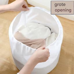 Wassenet - Wäschesack voor Waschmaschine - 1 Stuk 50x60cm - Fijnmazig met Kordelstopper - Voor Ondergoed en Babykleding - Wit — thumbnail 3